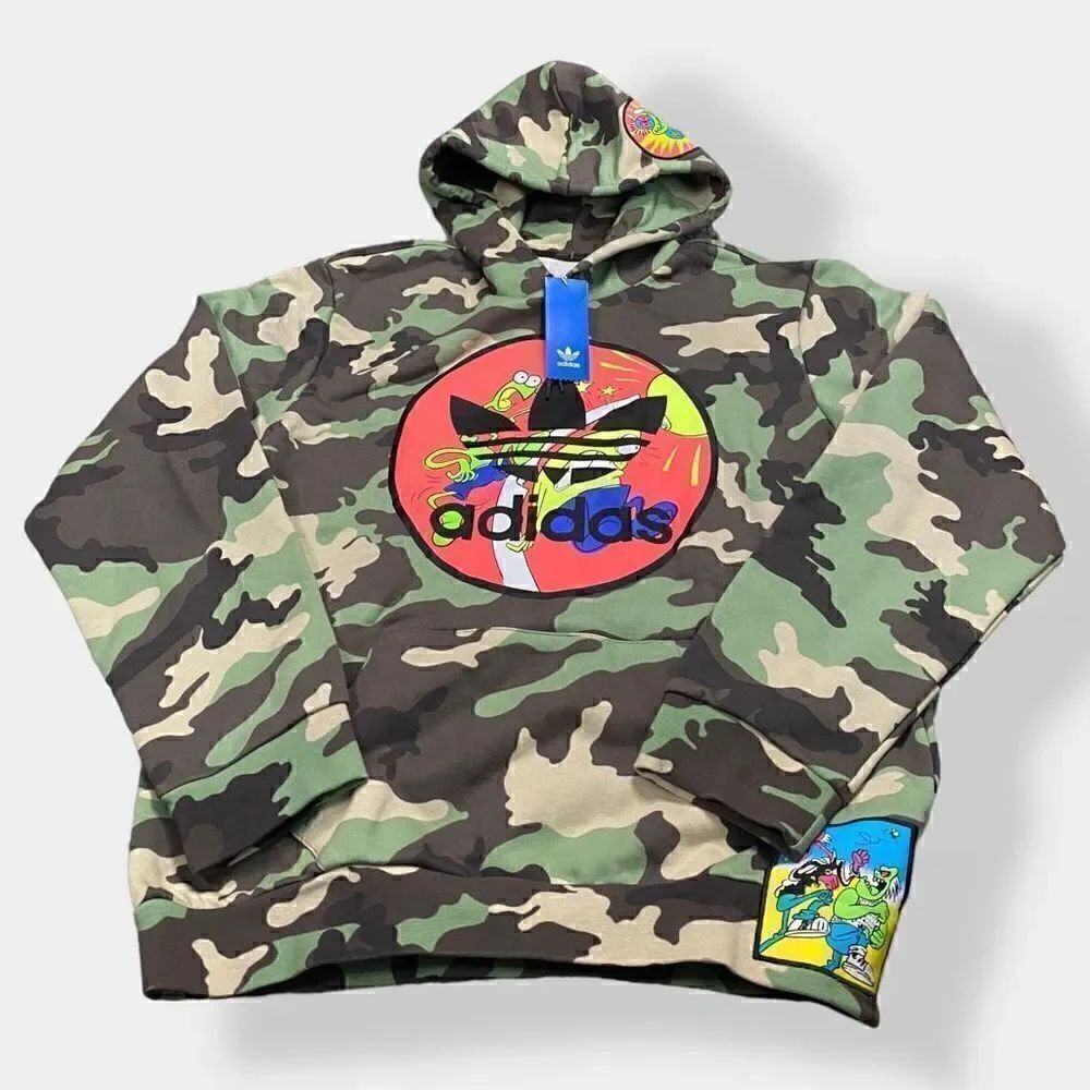 Adidas Originals x Jeremy Scott Mens size Medium Camouflage Hoodie H53373 NWT